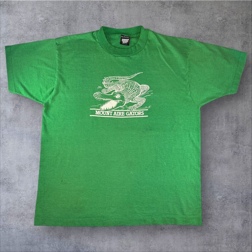 Vintage Mount Aire Gators Short Sleeve‎ Single Stitch Graphic Shirt Size XL